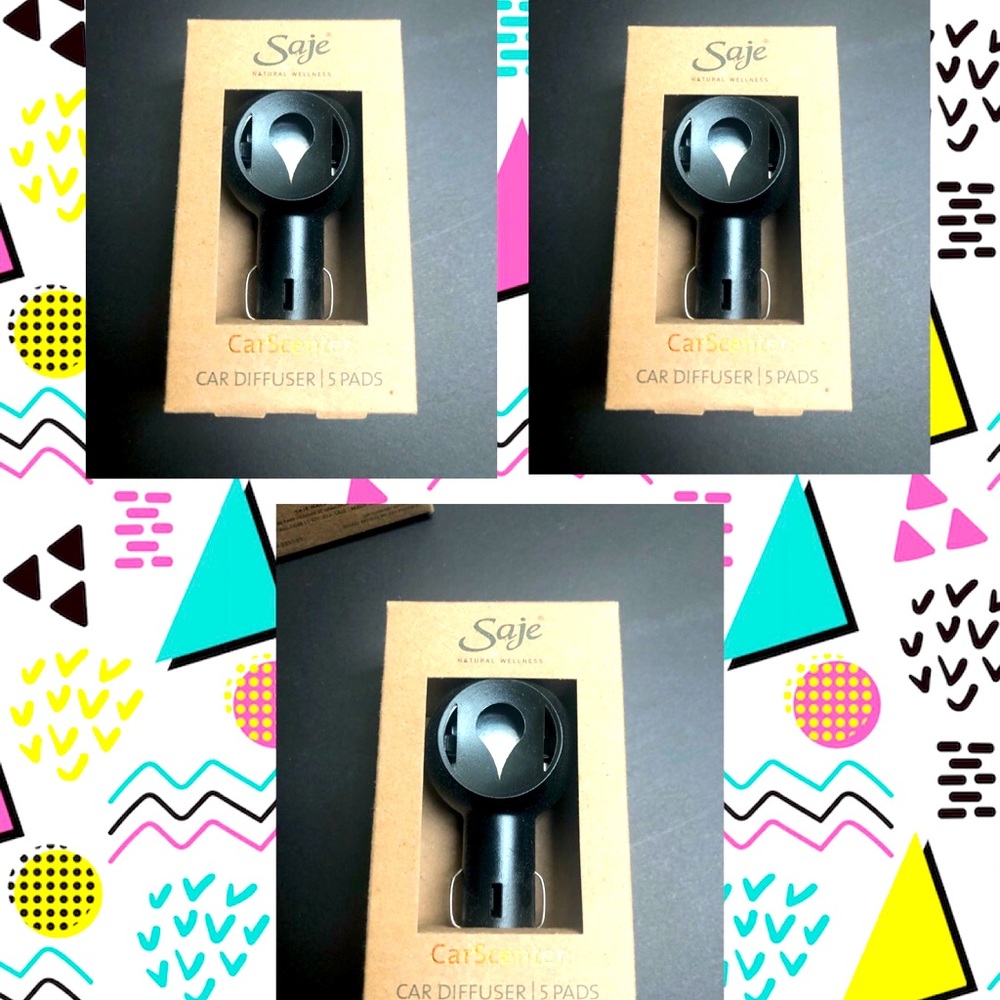 3 x SAJE CAR DIFFUSER W/ 5 PADS each set